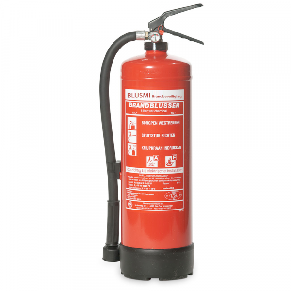 Vet brandblusser 6 liter (A, B & F)